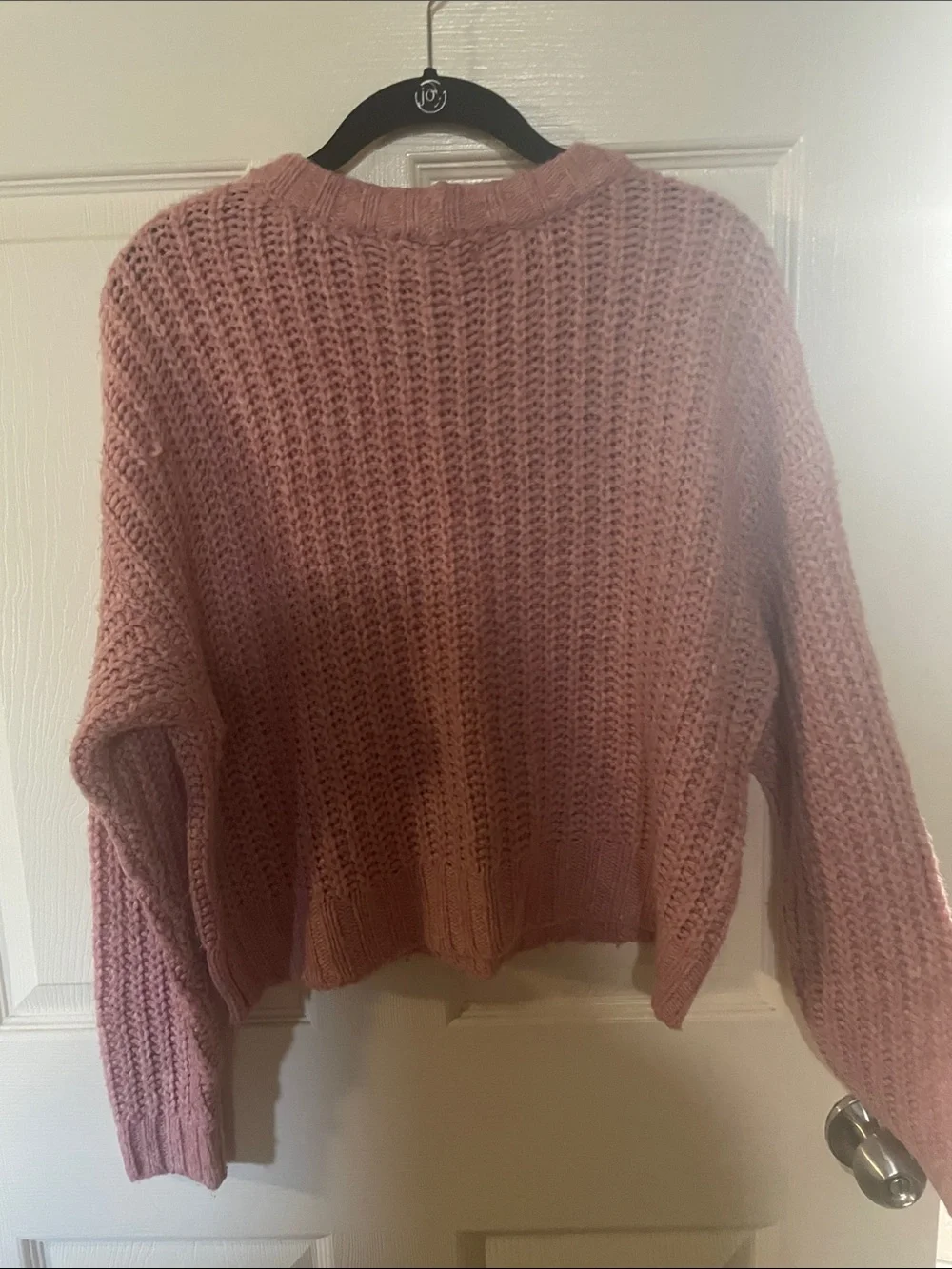 American Eagle Outfitters Dusty Pink Chunky Crewneck Sweater